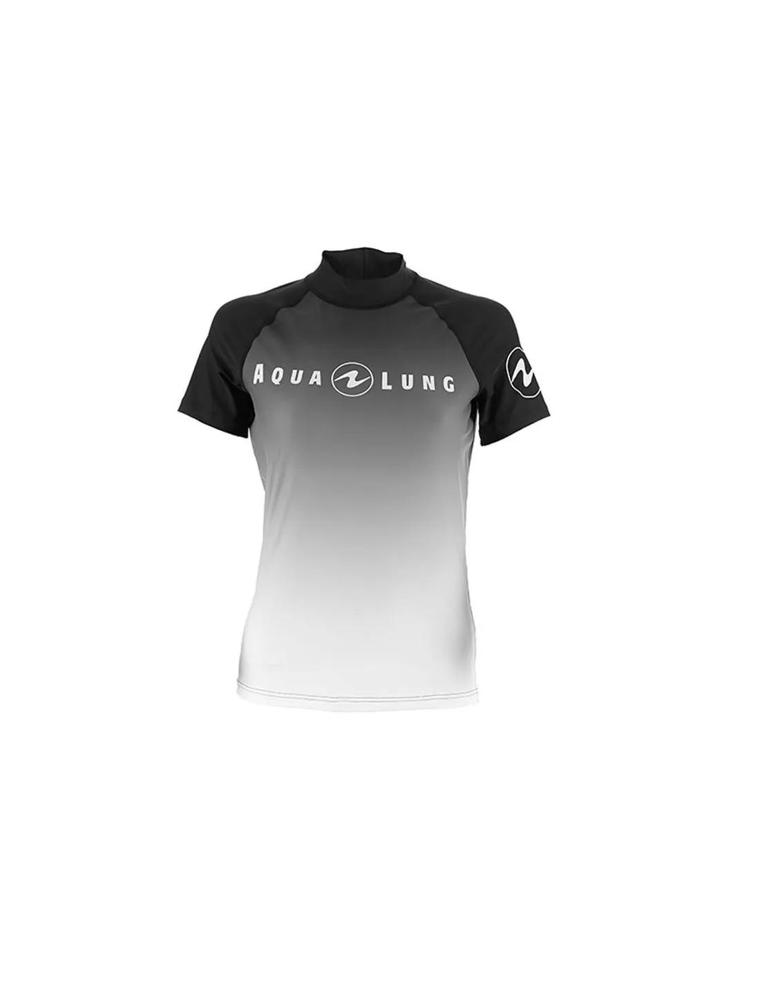 RASHG. BLK/WHITE WMN SS